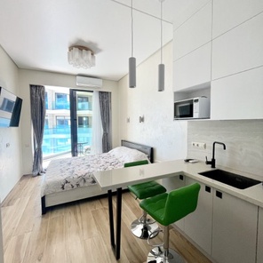 Апартаменты-студия с видом во двор №328,3 этаж Скай2