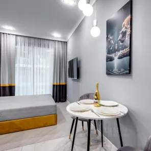 Апартаменты-студия с дизайнерским ремонтом